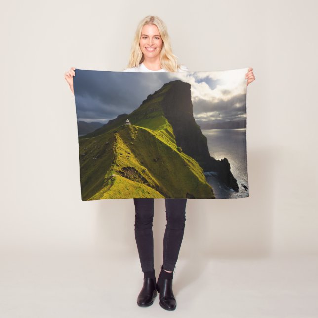 Lighthouses | Faroe Islands Denmark Fleece Blanket (In Situ)