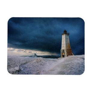 Lighthouses   Frankfort Lighthouse Lake Michigan Magnet