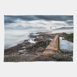 Lighthouses Grand Marais Lighthouse Minnesota Kitchen Towel