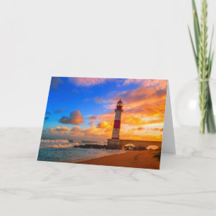 Lighthouses Itapuã Brazil Lighthouse Card