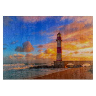 Lighthouses   Itapuã Brazil Lighthouse Cutting Board