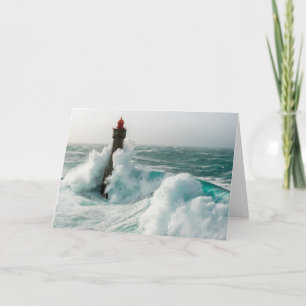 Lighthouses Jument Lighthouse Ouessant France Card