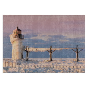 Lighthouses   Lake Michigan Lighthouse Cutting Board