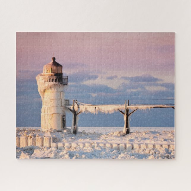 Lighthouses | Lake Michigan Lighthouse Jigsaw Puzzle (Horizontal)