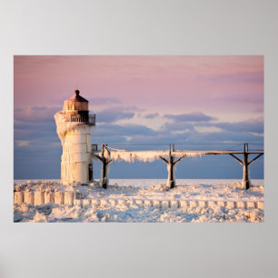 Lighthouses   Lake Michigan Lighthouse Poster