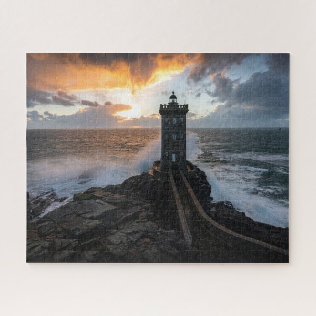 Lighthouses | Le Conquet Kermorvan Lighthouse Jigsaw Puzzle (Horizontal)