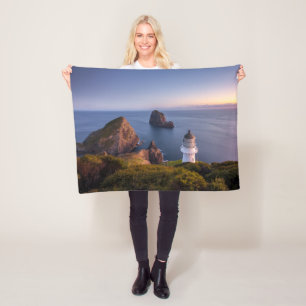 Lighthouses Lighthouse Cape Brett New Zealand Fleece Blanket