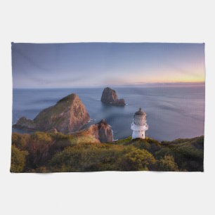 Lighthouses   Lighthouse Cape Brett New Zealand Kitchen Towel