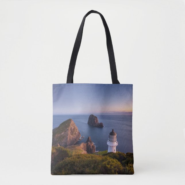 Lighthouses | Lighthouse Cape Brett New Zealand Tote Bag (Front)