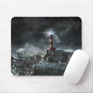 Lighthouses Lighthouse in the Storm Mouse Pad