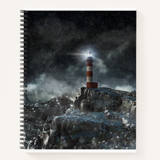 Lighthouses | Lighthouse in the Storm Notebook (Front)