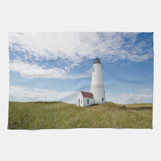 Lighthouses | Lighthouse Massachusetts Kitchen Towel (Horizontal)