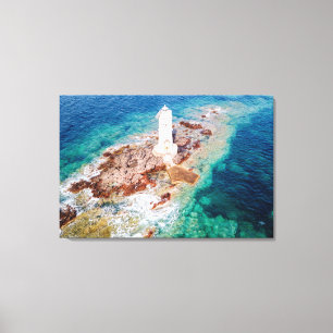 Lighthouses   Mangiabarche Lighthouse Italy Canvas Print
