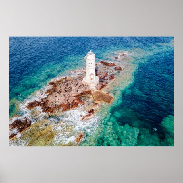 Lighthouses | Mangiabarche Lighthouse Italy Poster (Front)