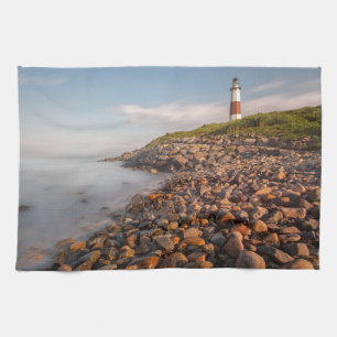 Lighthouses Montauk Point Long Island Kitchen Towel
