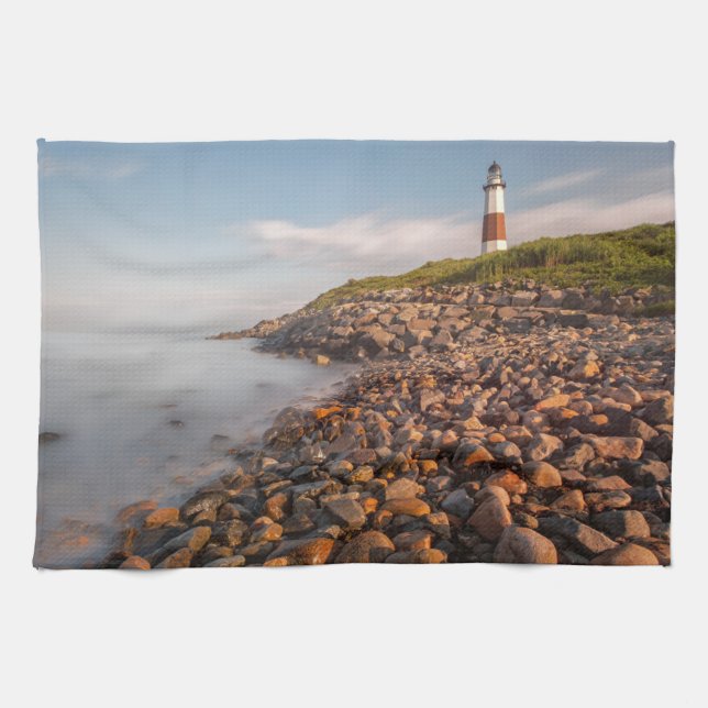 Lighthouses | Montauk Point Long Island Kitchen Towel (Horizontal)