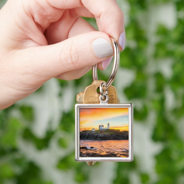 Lighthouses | Nubble Lighthouse Maine Keychain (Hand)