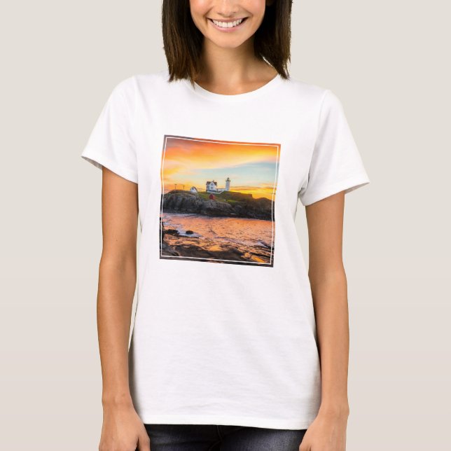Lighthouses | Nubble Lighthouse Maine T-Shirt (Front)