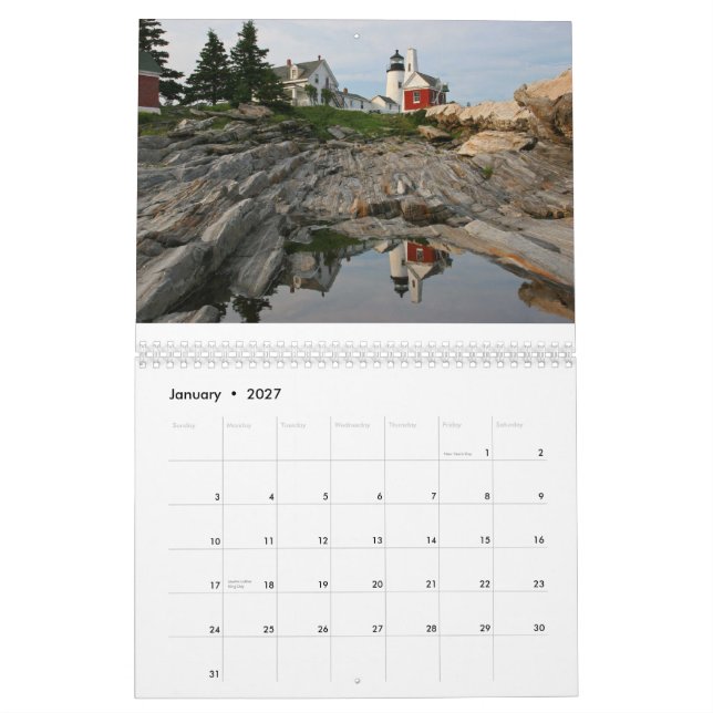 Lighthouses of Maine Calendar (Jan 2027)