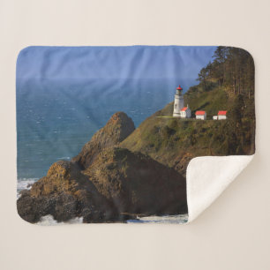 Lighthouses   Oregon Coast Lighthouse Sherpa Blanket