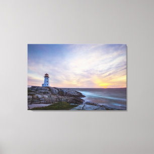 Lighthouses   Peggy's Cove Lighthouse Nova Scotia Canvas Print