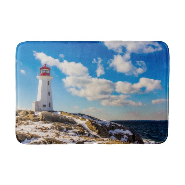 Lighthouses | Peggy's Cove Nova Scotia Bath Mat (Front)