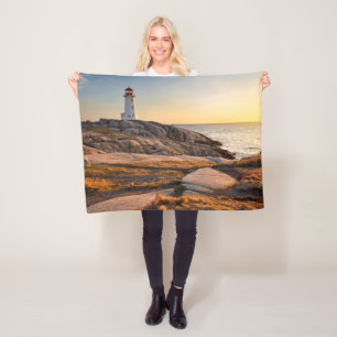 Lighthouses   Peggy's Cove Nova Scotia Fleece Blanket