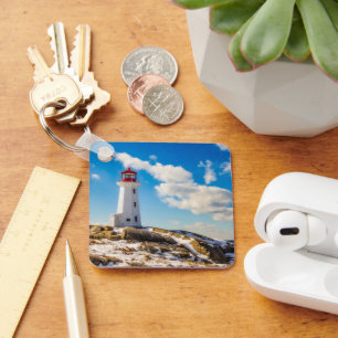 Lighthouses   Peggy's Cove Nova Scotia Keychain