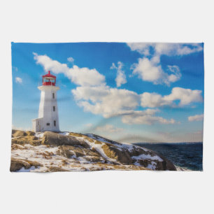 Lighthouses   Peggy's Cove Nova Scotia Kitchen Towel