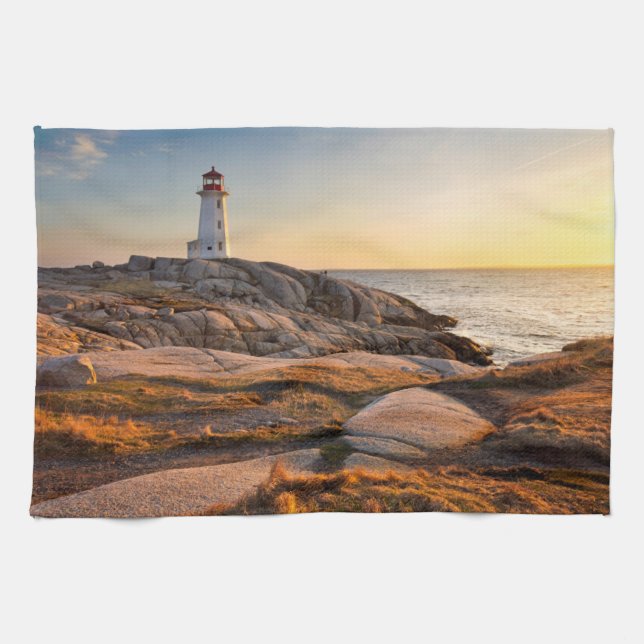 Lighthouses | Peggy's Cove Nova Scotia Kitchen Towel (Horizontal)