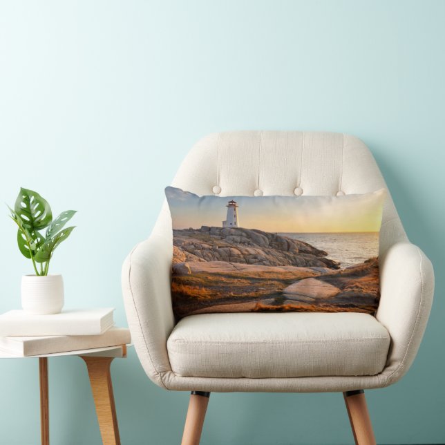 Lighthouses | Peggy's Cove Nova Scotia Lumbar Pillow (Chair)