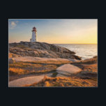 Lighthouses | Peggy's Cove Nova Scotia Postcard<br><div class="desc">This amazing Getty Images photo features the lighthouse on rocky shoreline of Peggy's Cove at sunset.</div>