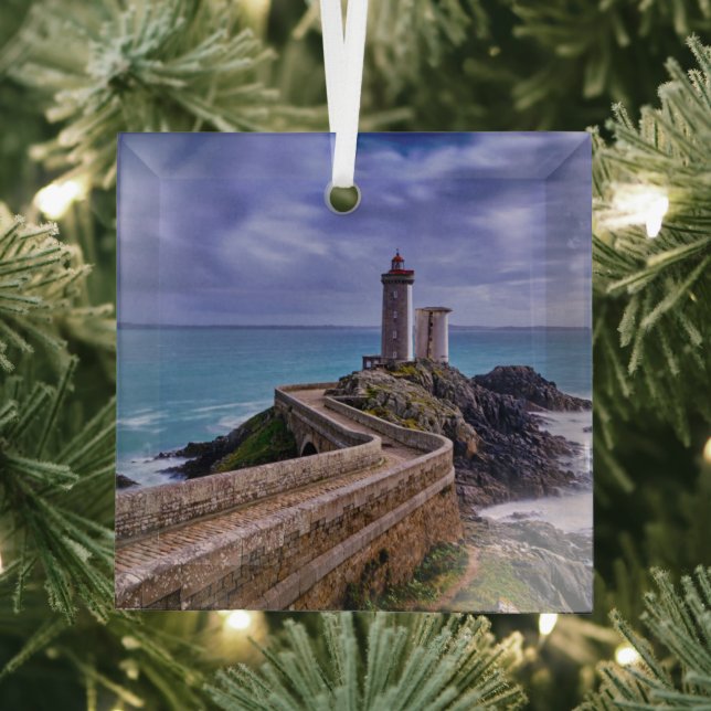 Lighthouses | Petit Minou Lighthouse France Glass Ornament (Insitu)