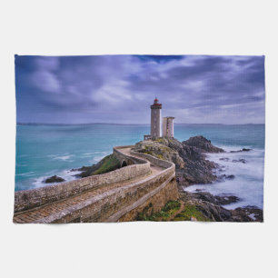 Lighthouses Petit Minou Lighthouse France Kitchen Towel