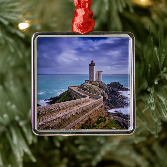 Lighthouses | Petit Minou Lighthouse France Metal Ornament (Tree)