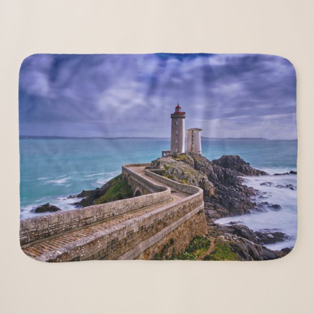 Lighthouses | Petit Minou Lighthouse France Sherpa Blanket (Front (Horizontal))