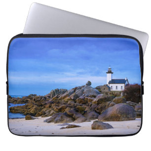 Lighthouses Phare de Pontusval France Finistere Laptop Sleeve