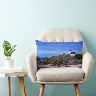 Lighthouses   Phare de Pontusval France Finistere Lumbar Pillow