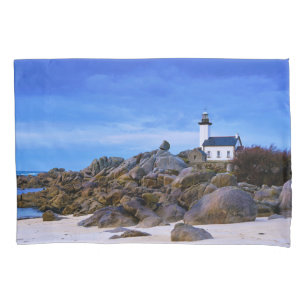 Lighthouses   Phare de Pontusval France Finistere Pillowcase
