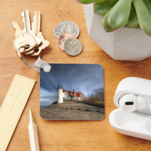 Lighthouses   Point Betsie Lake Michigan Keychain