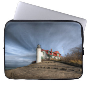 Lighthouses   Point Betsie Lake Michigan Laptop Sleeve