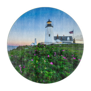 Lighthouses   Point Lighthouse Bristol  Maine Cutting Board