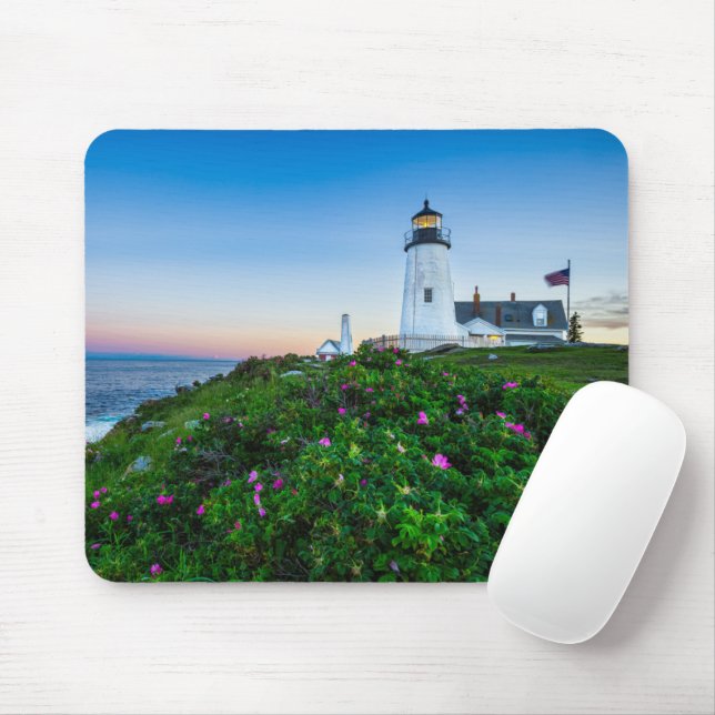 Lighthouses | Point Lighthouse Bristol  Maine Mouse Pad (With Mouse)