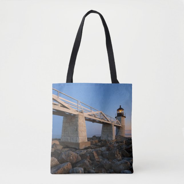Lighthouses | Port Clyde Maine Lighthouse Tote Bag (Front)
