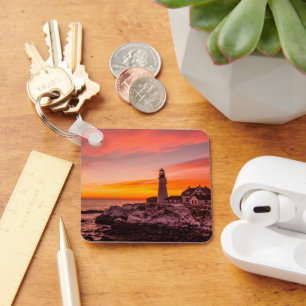 Lighthouses    Portland Head Cape Elizabeth Maine Keychain