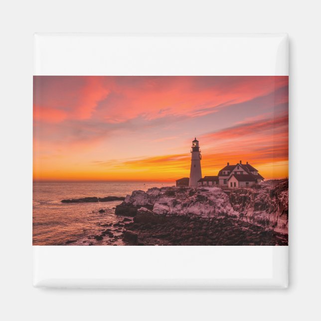 Lighthouses |  Portland Head Cape Elizabeth Maine Magnet (Front)