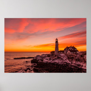 Lighthouses    Portland Head Cape Elizabeth Maine Poster