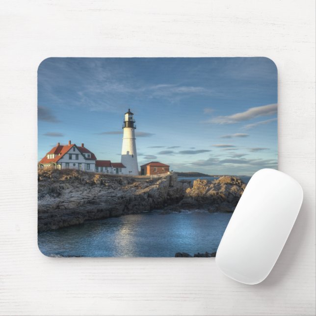 Lighthouses | Portland Head Light Lighthouse Mouse Pad (With Mouse)