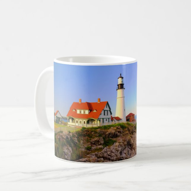 Lighthouses | Rockport Lighthouse Maine Coffee Mug (Front Left)