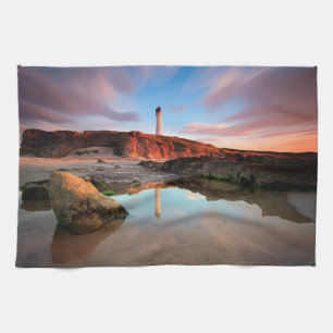 Lighthouses   Sea-Light Lossiemouth Scotland Kitchen Towel